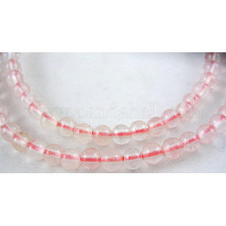 Cherry Quartz Glass Beads Strands GSR4mmC054-1